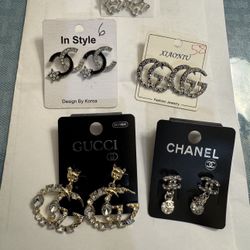 Fashion Earrings 5 Pairs For $20