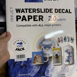11 Available Price Is Each Printer Jack Waterslide Decal Inkjet Paper 20 Sheets New
