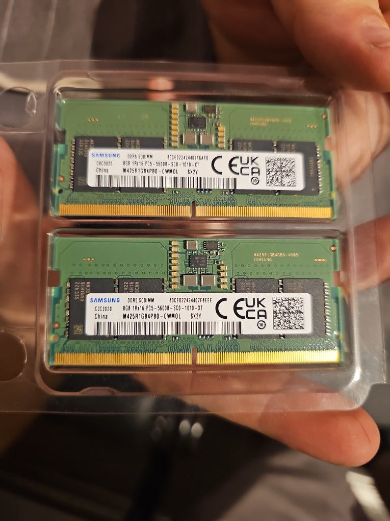 2×8 16gb DDR5 5600mhz Sodimm Ram sticks