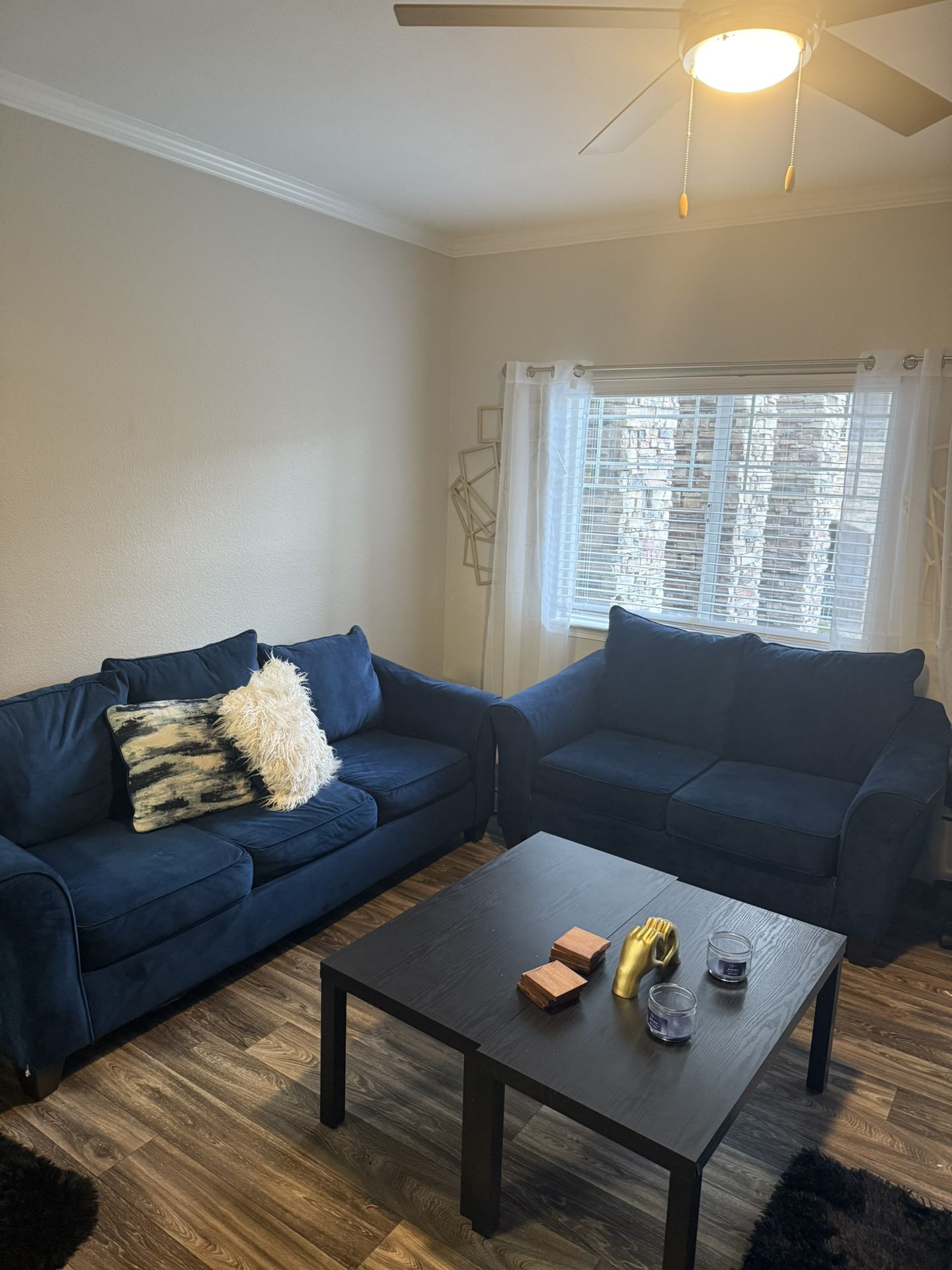 Blue Sofa Set