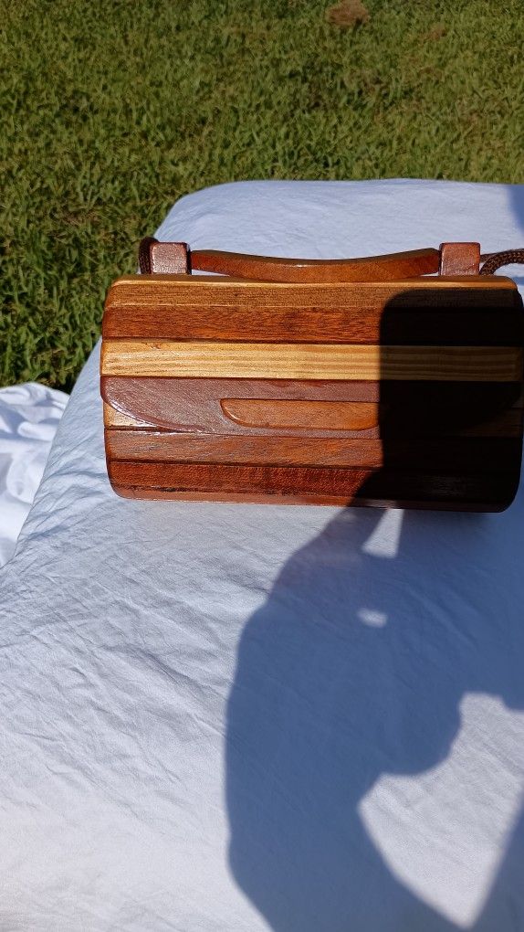 Vintage Wooden Purse