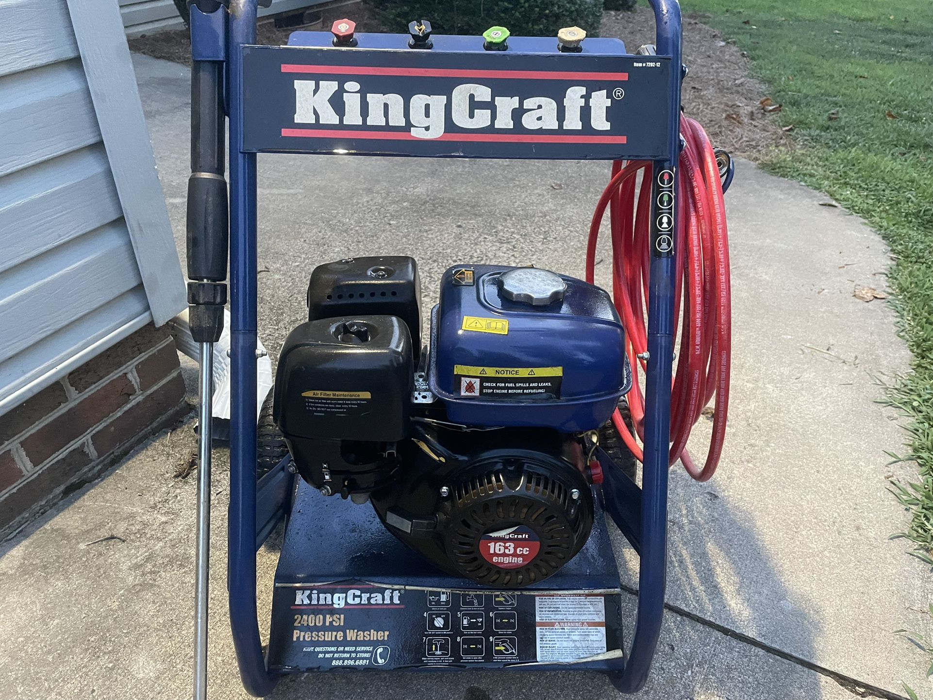 King Craft Pressure washer 2400 PSI