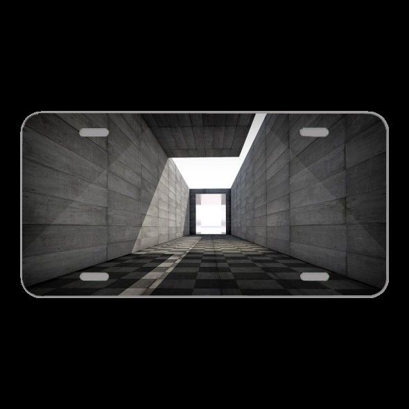 License Plate Novelty Car Front Tunnel End Architecture Passage
