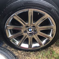 2003 745i BMW Chrome Rims And Extra Spare Tire W/t Rim