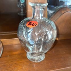 Strawberry And Pear Glass Decanters Vintage 