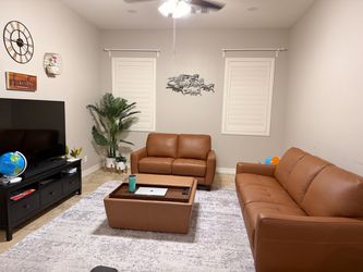 Macys pure leather sofa (3 seater ,two seater)