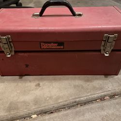 Metal Tool  Box With Tools 