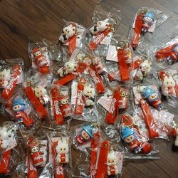 Labubu Coca-Cola Keychains Shiney Or Flat Colored Ones $10  For 6 Keychains Of Your Choice