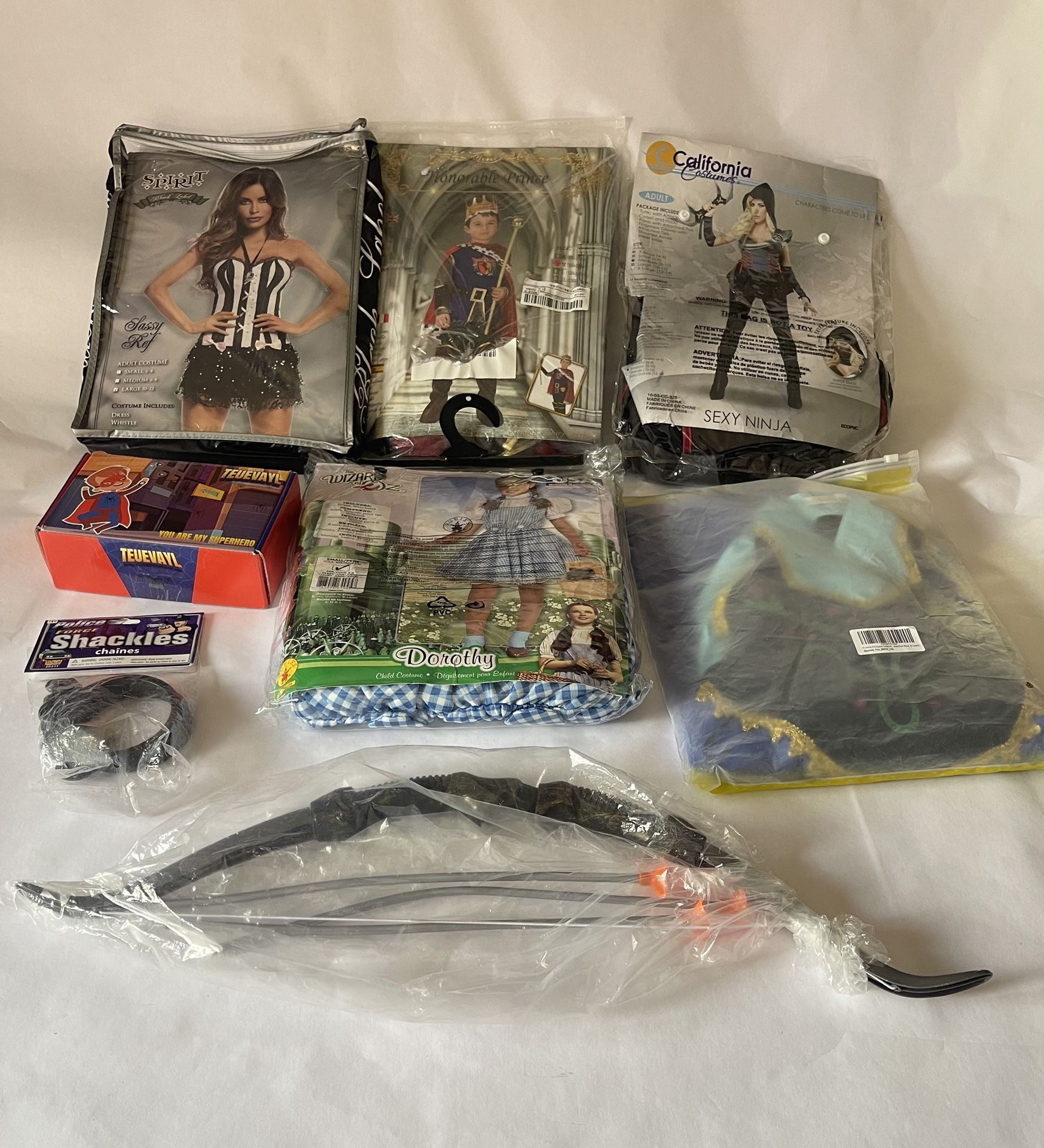 Halloween costumes and accessories for adult women and kids 