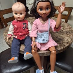 2 Large Dolls 