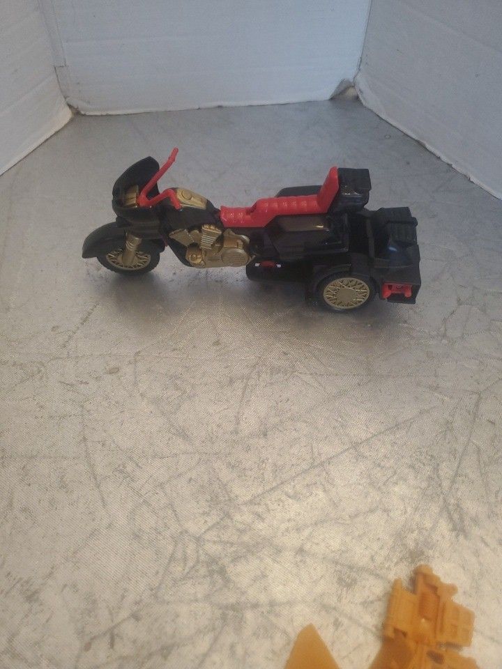 1991 Tyco Crash Test Dummies Red & Black SLAM CYCLE Stunt Motorcycle and trailer