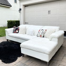 Leather Sectional couch 