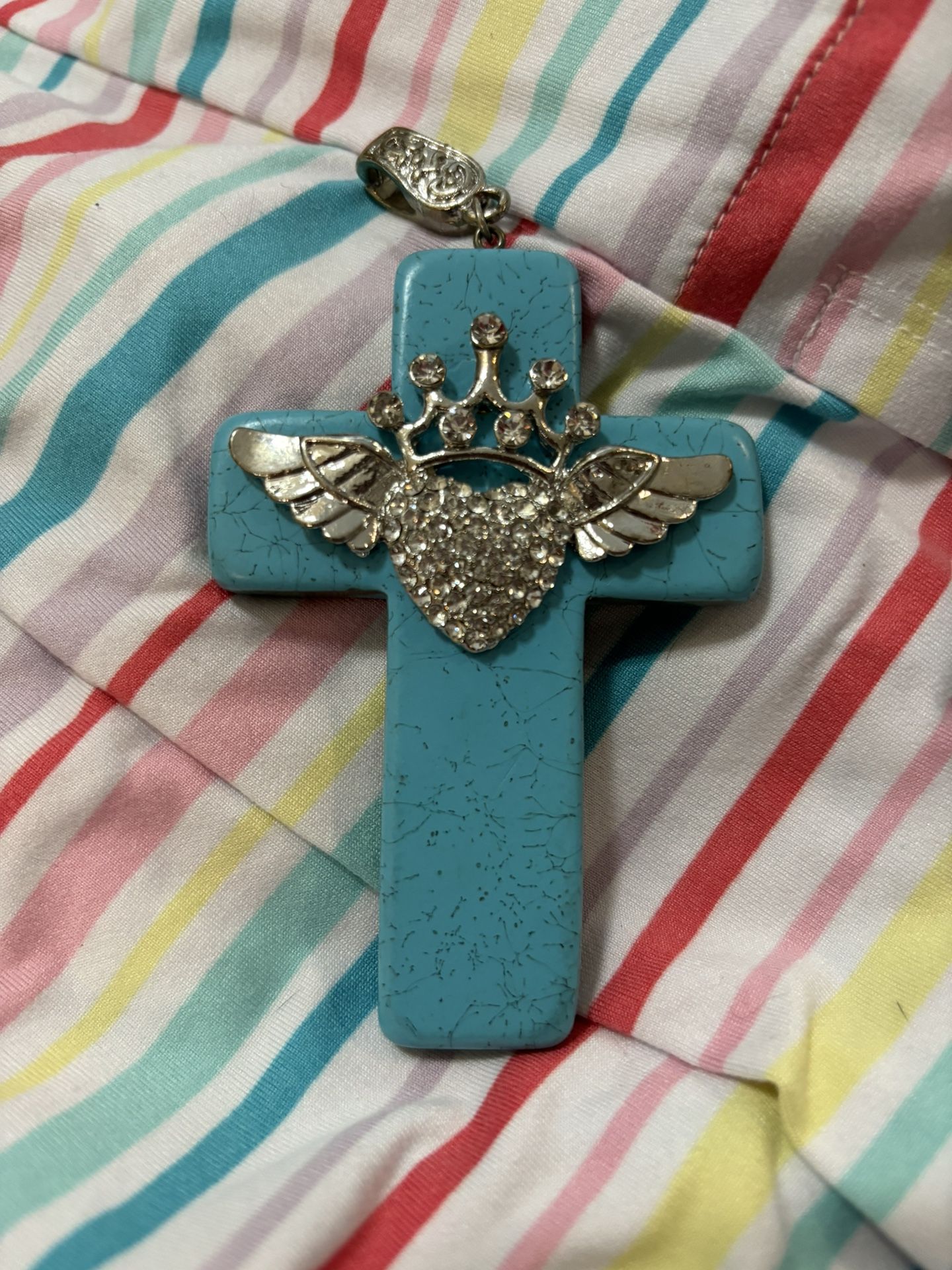 Beautiful Large Faux Turquoise Pendant