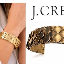 J.Crew Gold Tone Statement Cuff Bracelet