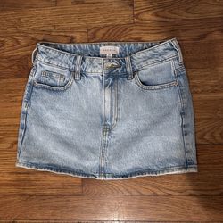 Pacsun Bella Stretch Light Indigo Mid Rise Denim Mini Skirt Size 24