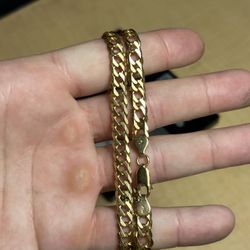 14k Solid Yellow Gold 29.31 Grams 18" Double Cuban Link Chain 6.7MM
