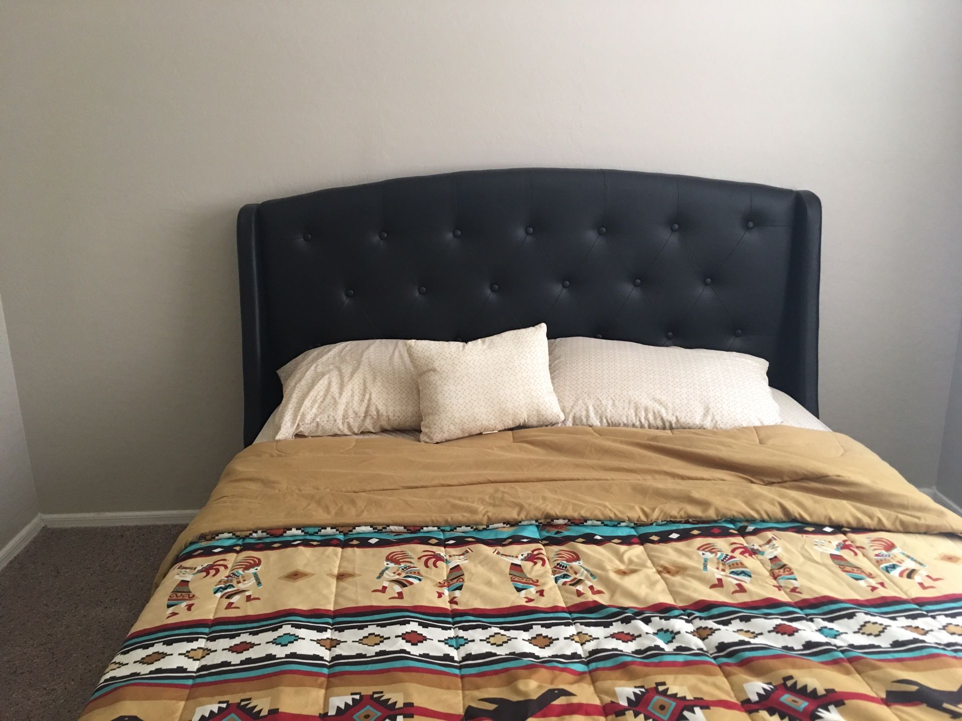 Queen size bed frame and mattress
