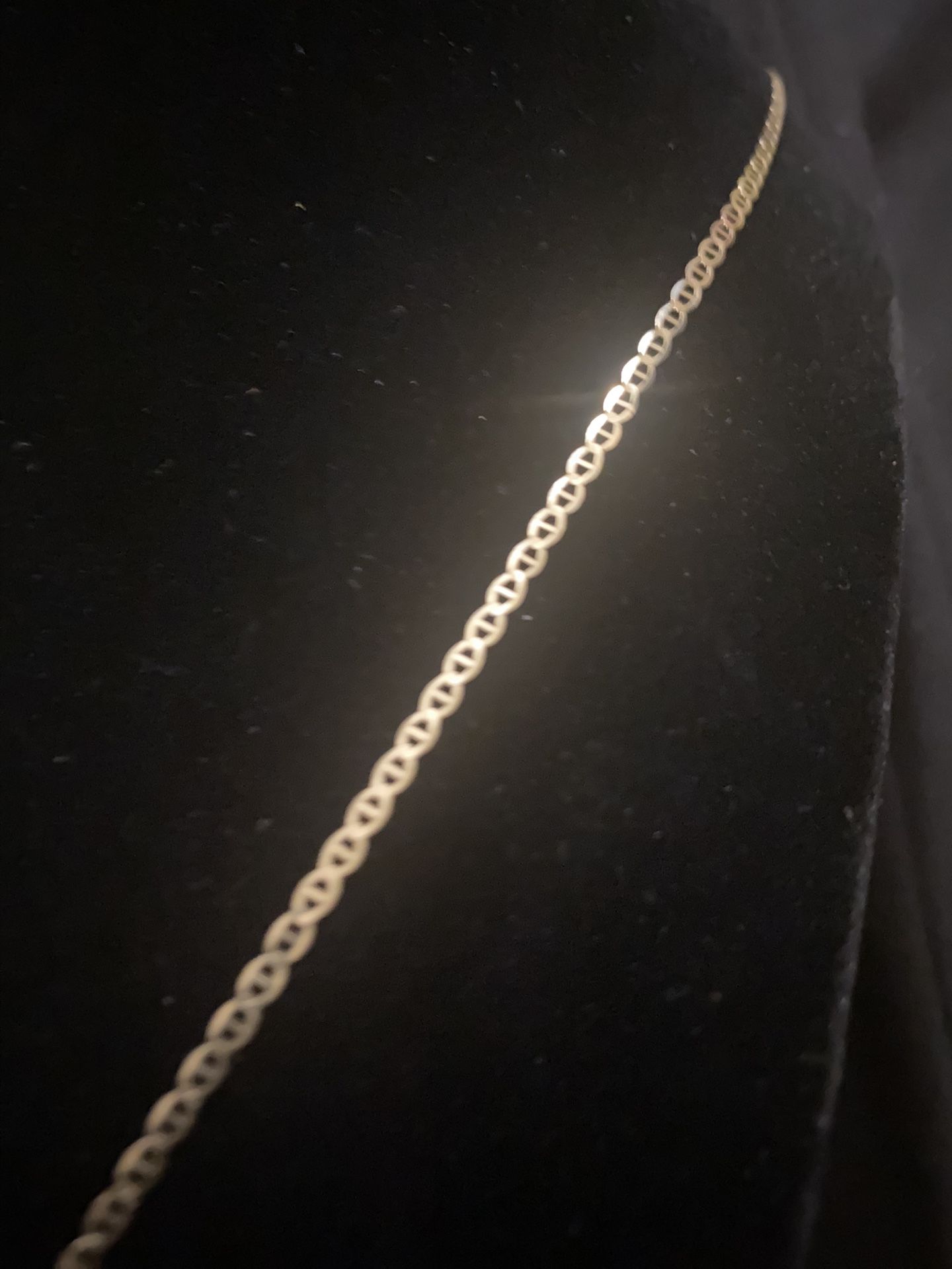 Mariner Anchor Chain Necklace 14 Kt Gold 22inch