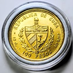 1979 Cuba 100 Pesos Gold Coin 