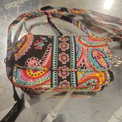 Vera Bradley Parisian Paisley Wallet With Strap