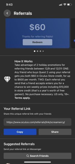 $30 Store Credit For Oculus Quest 2