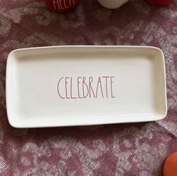 Rae Dunn Ceramic Celebrate Tray