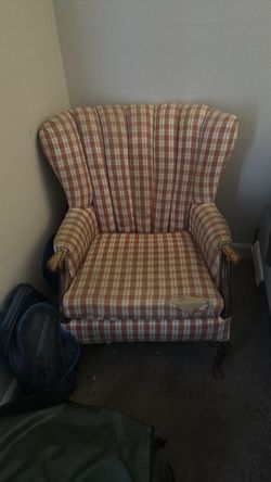 vintage wingback armchair