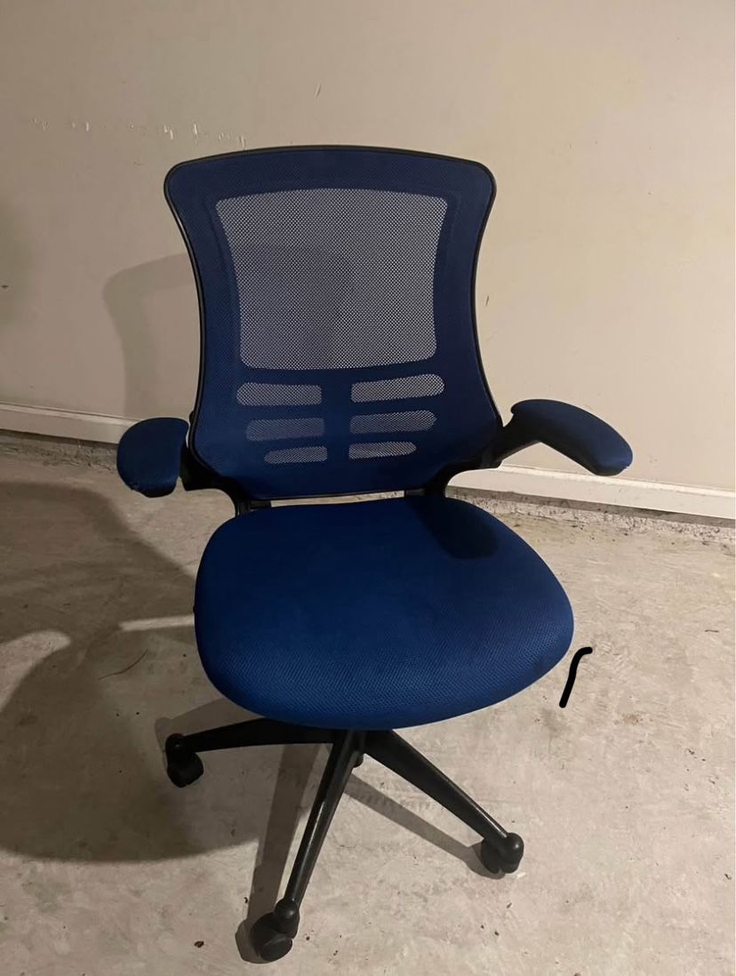 blue office chair