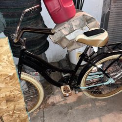 Two Bikes Bicycles Red And Black Cruiser Low Rider