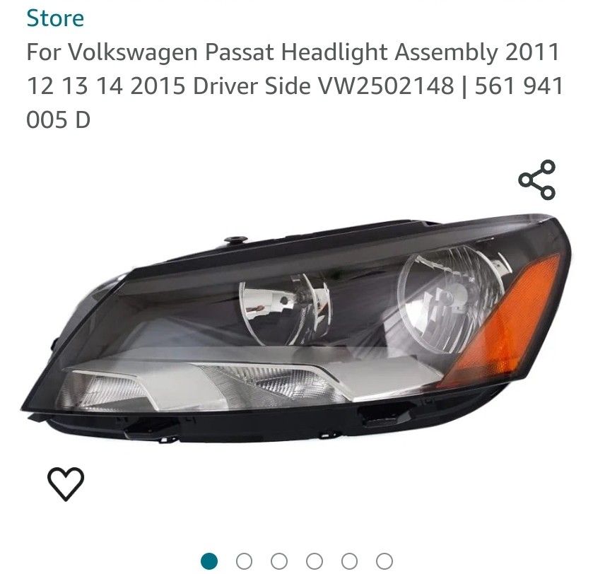 For Volkswagen Passat Headlight Assembly 2011 12 13 14 2015 Driver | 561 941 005 D


