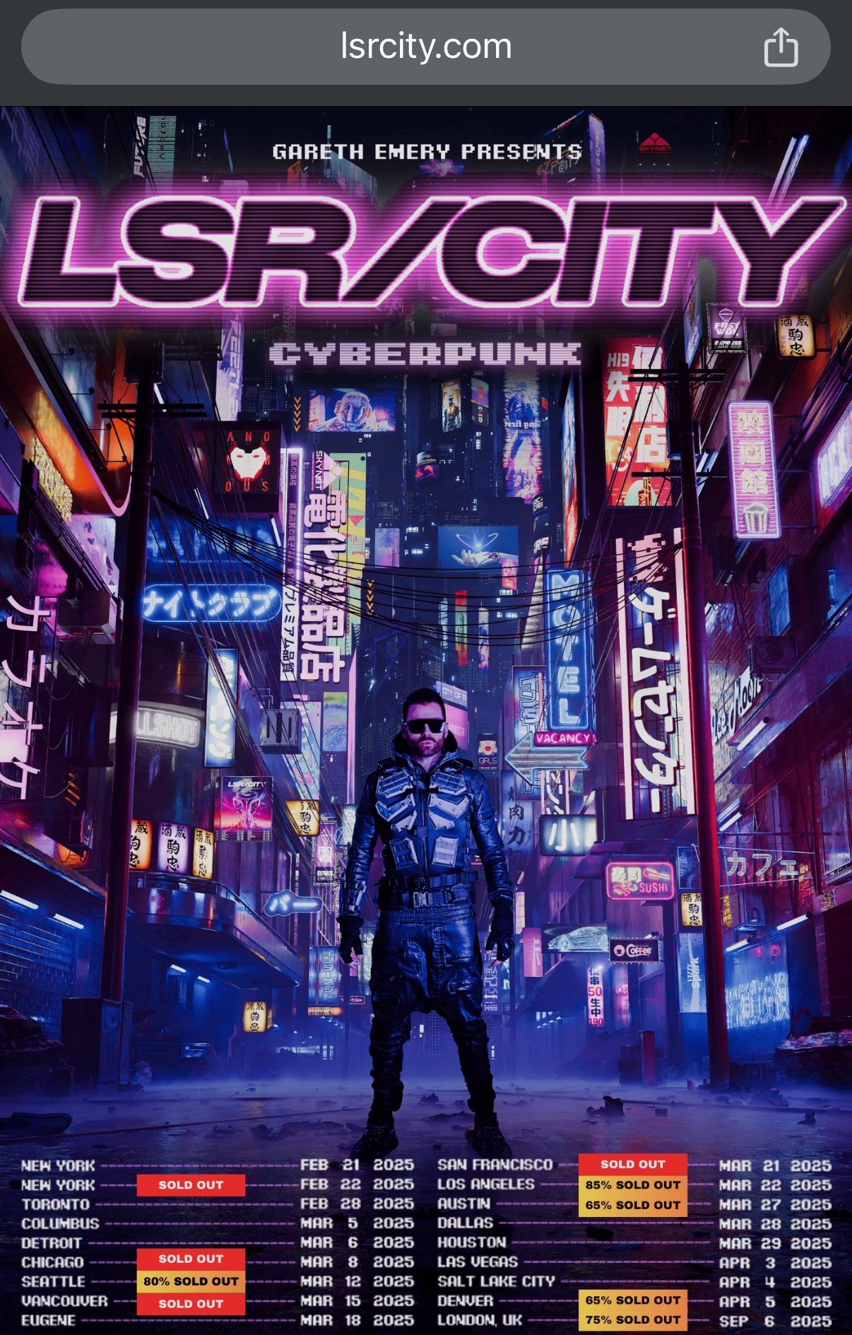 1x Ticket to Gareth Emery - LSR / CTY on March 21 @ Bill Graham San Francisco