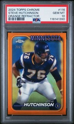 PSA 10 2024 Topps Chrome – Steve Hutchinson (#116 Orange Refractor) 20/25