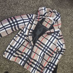 plaid print jacket