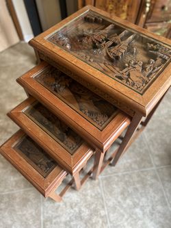 Vintage Chinese Nesting Tables. 