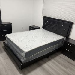 Full Bedroom Set With Mattress And 2 Nightstand Dresser And Mirror . Free Installation All New Furniture And Free Deliveries 