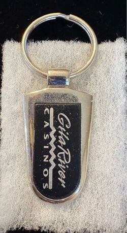Vintage Gila River Casinos Metal Keychain - Collectible Souvenir