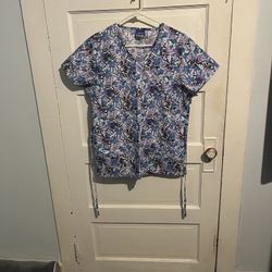 Floral Scrub Top