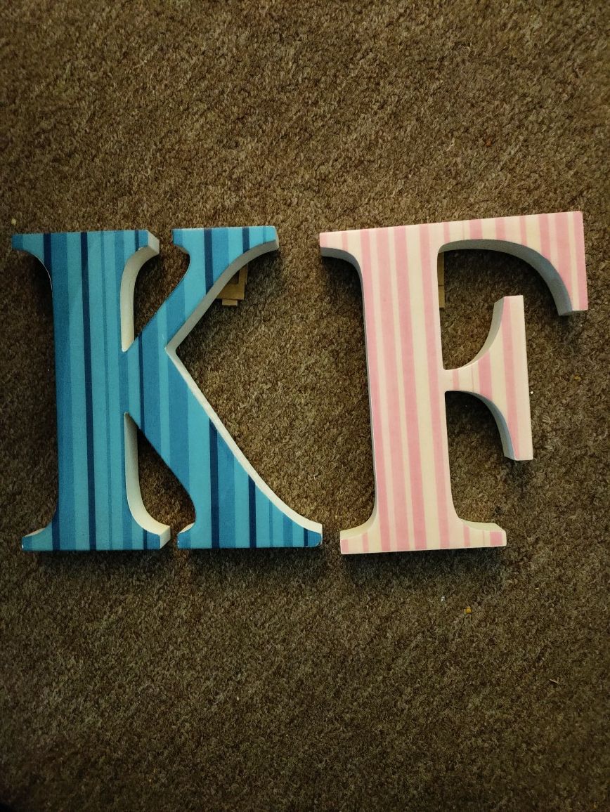 Monogram Letters K & F