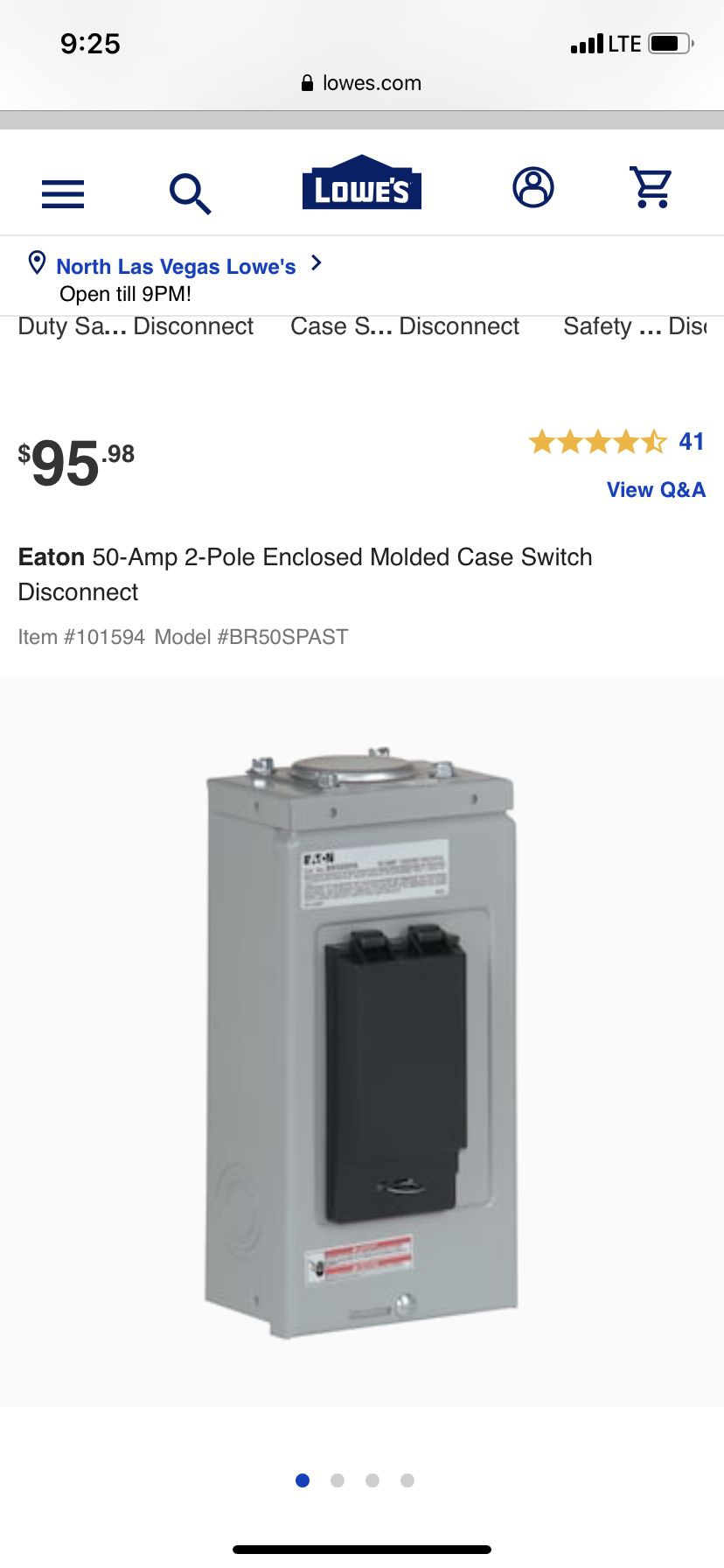EATON ‼️ 50 Amp hot tub panel ‼️ new open box