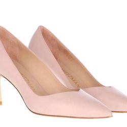 Stuart Weitzman Anny 70 Dolce Leather Stiletto Pumps Size 10    