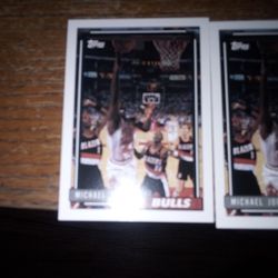 3 1992 Michael Jordan Cards Topps