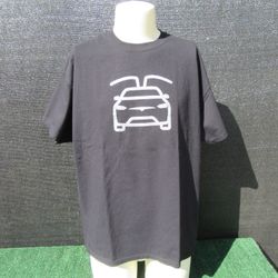 Tesla Motors Model X Wing Black Silver T-Shirt Size XL