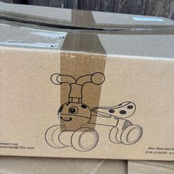 New in Box Red Ladybug 4-Wheel No Pedal Toddler Balance Bike - $30
