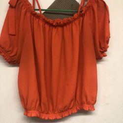Iris  XL Orange Blouse