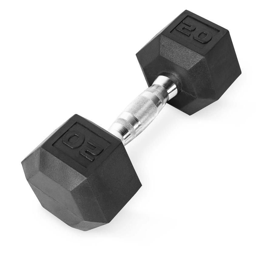 CAP Barbell, 20lb Rubber Hex Dumbbell, Single