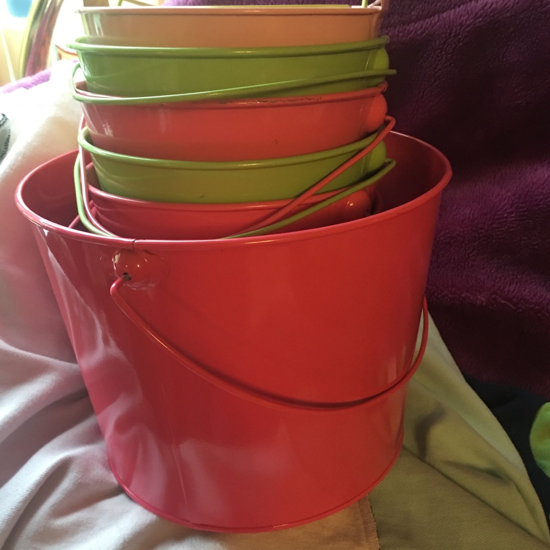 Great Decoration Buckets Very Cute And Different Colors Brand New