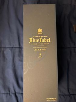 Blue label 2 empty bottles