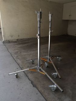 Rolling Light Stand(s) (Matthews Senior Steel Wheeled Stands) PRICED TO SELL $400