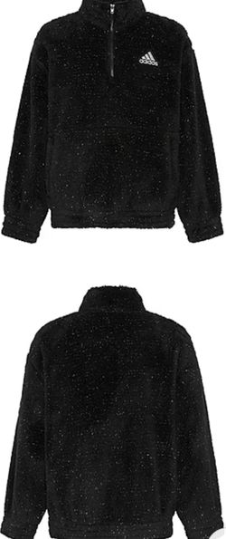 Adidas Girl’s Black Fleece Half-Zip Small