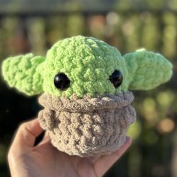 Grogu Baby Yoda Handmade 🧶 Crochet 🧶 Plushie 